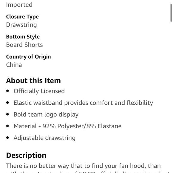 NWT NFL LA Rams Swim Trunks - Picture 7 of 8